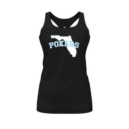 [FT0TRBBK-FYS-LOGO1] Decker Racerback Tank Top (Female Youth S, Black, Logo 1)