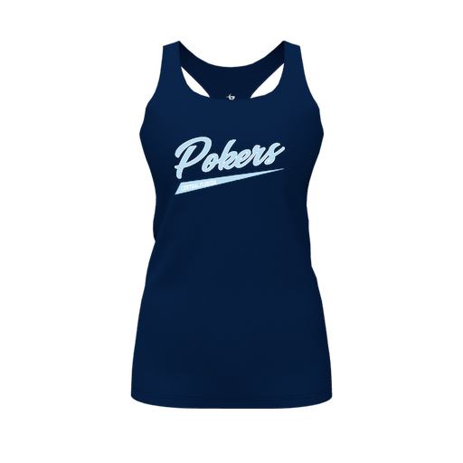[FT0TRBNV-FYS-LOGO2] Decker Racerback Tank Top (Female Youth S, Navy, Logo 2)