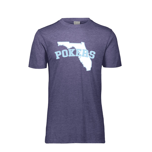 [FTSCUBNV-YS-LOGO1] Decker Youth Tri-Blend T-Shirt - Short Sleeve (Youth S, Navy, Logo 1)