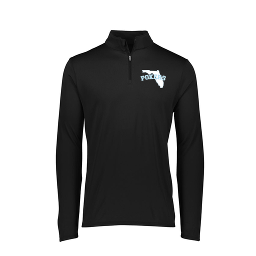 [FTLQFLBK-FAXS-LOGO1] Decker Women's Flex-Lite 1/4 Zip Shirt (Female Adult XS, Black, Logo 1)