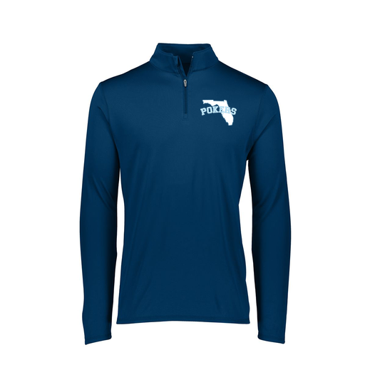 [FTLQFLNV-FAXS-LOGO1] Ladies Flex-Lite 1/4 Zip Shirt (Female Adult XS, Navy, Logo 1)