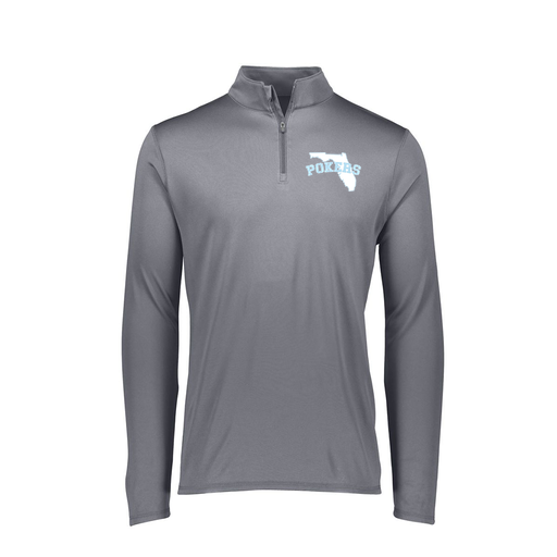 [FTLQFLGY-FAXS-LOGO1] Ladies Flex-Lite 1/4 Zip Shirt (Female Adult XS, Gray, Logo 1)