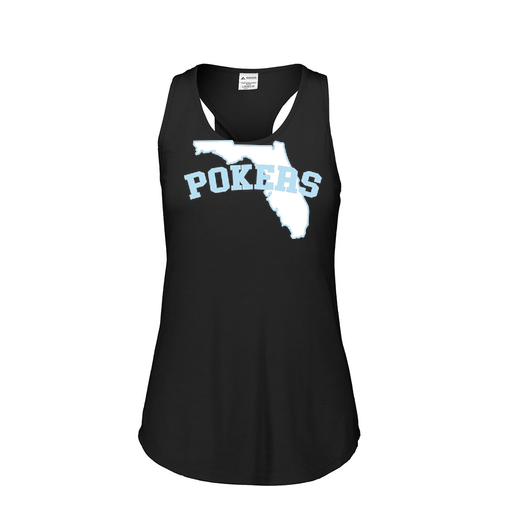 [FT0TUBBK-FAS-LOGO1] Ladies Tri Blend Tank Top (Female Adult S, Black, Logo 1)