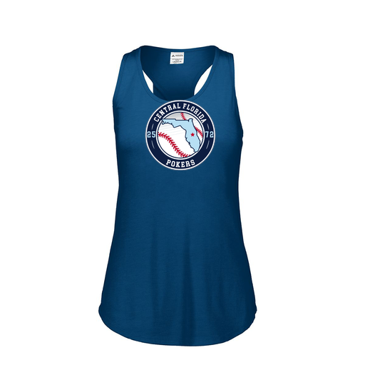[FT0TUBNV-FAS-LOGO3] Ladies Tri Blend Tank Top (Female Adult S, Navy, Logo 3)