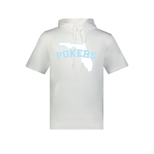 [6871.005.S-LOGO1] Men's Dri Fit Short Sleeve Hoodie (Adult S, White, Logo 1)