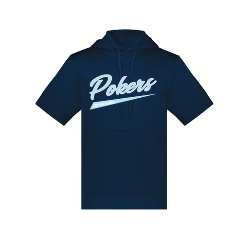 [6871.065.S-LOGO2] Men's Dri Fit Short Sleeve Hoodie (Adult S, Navy, Logo 2)