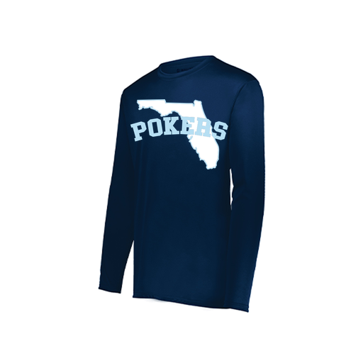 [222822.065.XS-LOGO1] Men's LS Smooth Sport Shirt (Adult XS, Navy, Logo 1)