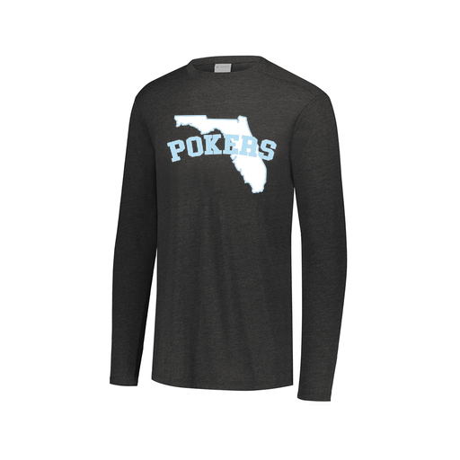 [FTLCUBBK-AXS-LOGO1] Decker Men's Tri-Blend T-Shirt - Long Sleeve (Adult XS, Black, Logo 1)