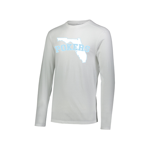 [FTLCUBWH-AXS-LOGO1] Decker Men's Tri-Blend T-Shirt - Long Sleeve (Adult XS, White, Logo 1)