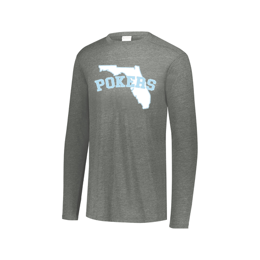 [FTLCUBGY-AXS-LOGO1] Decker Men's Tri-Blend T-Shirt - Long Sleeve (Adult XS, Gray, Logo 1)