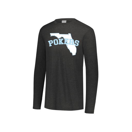 [FTLCUBBK-YS-LOGO1] Decker Youth Tri-Blend T-Shirt - Long Sleeve (Youth S, Black, Logo 1)