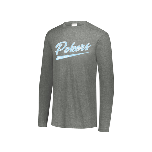 [FTLCUBGY-YS-LOGO2] Decker Youth Tri-Blend T-Shirt - Long Sleeve (Youth S, Gray, Logo 2)