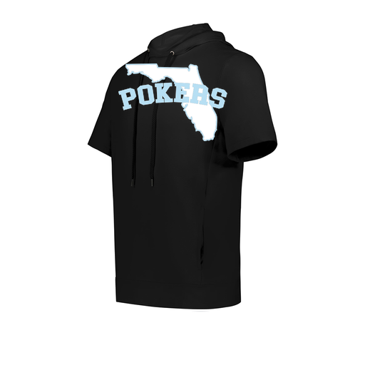 [222605.080.S-LOGO1] YOUTH VENTURA SOFT KNIT SHORT SLEEVE HOODIE (Youth S, Black, Logo 1)