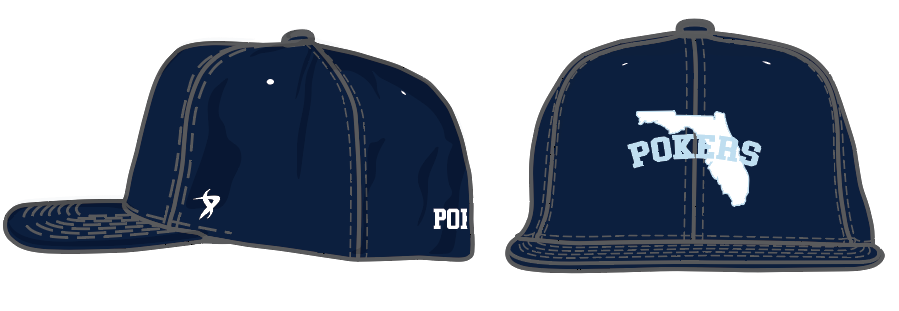 CF Pokers - Navy Script Hat