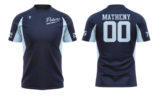 CF Pokers - Navy 1/4 Zip Jacket